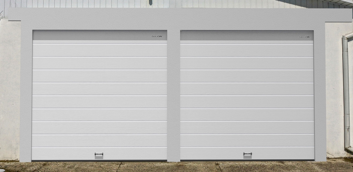 Sekcijska dvižna garažna vrata* brez pogona